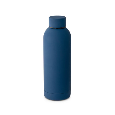 ODIN. Double wall vacuum stainless steel (36 recycled) bottle with rubber coating 550 mL